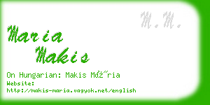 maria makis business card